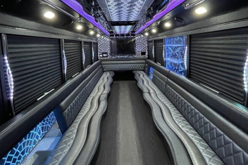 Plano Party Bus Interior