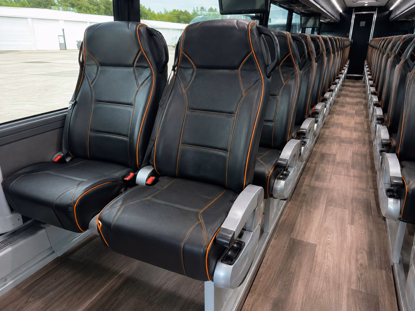 56 passenger charter bus interior
