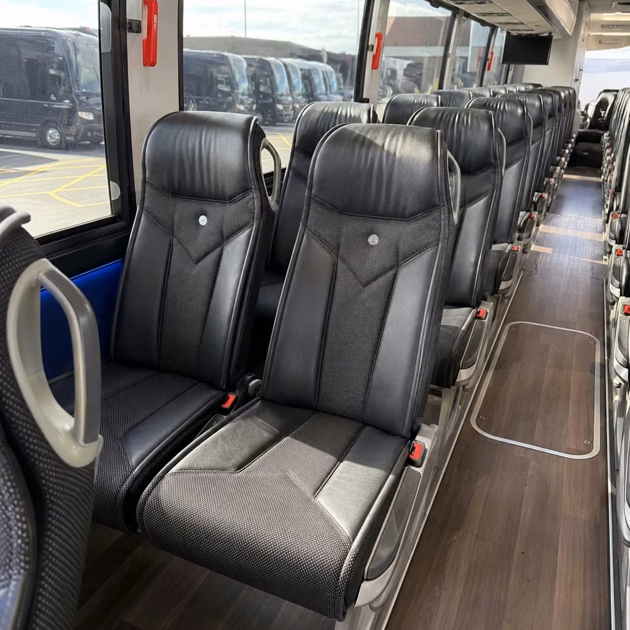 plano charter bus interior